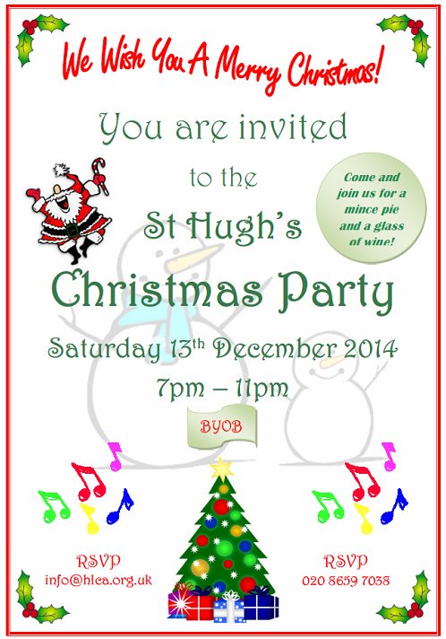 St Hugh's Christmas Party 2014