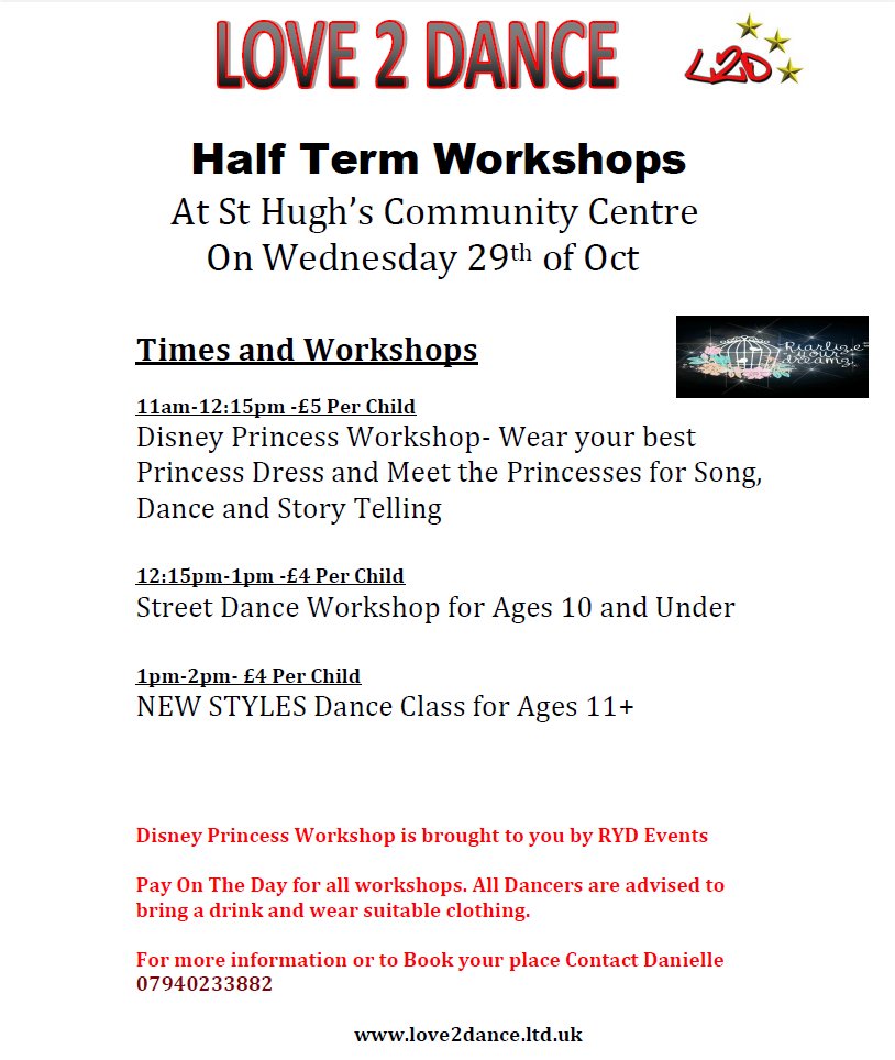 Love2Dance - Half Term Workshops - 29th October 2014